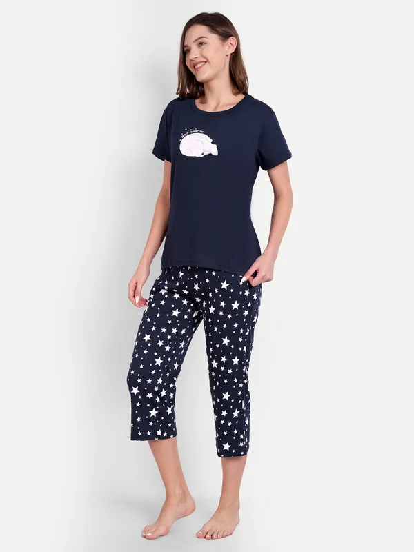 Navy_Blue_Let_Me_Sleep_Cotton_Capri_Set_For_Women