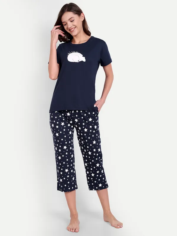 Navy_Blue_Let_Me_Sleep_Cotton_Capri_Set_For_Women