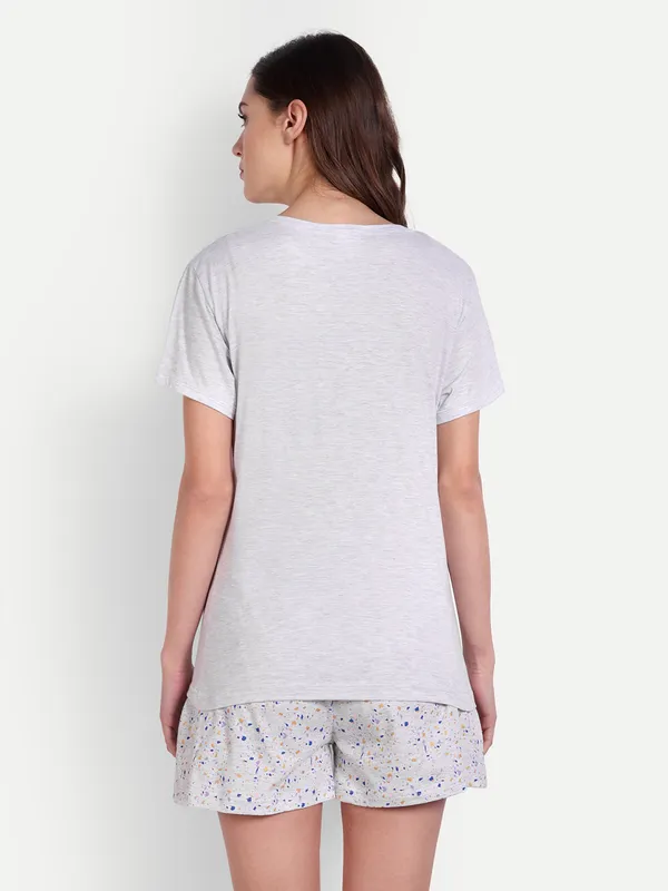 Grey_Confetti_Ekru_Cotton_Shorts_Set_For_Women