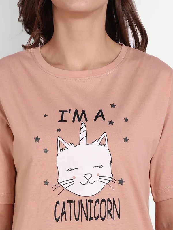 Peach_Catunicorn_Sleep_Shirt_For_Women