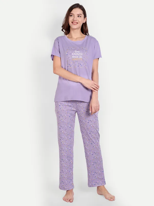 Lavender_Confetti_Cotton_Full_Pants_Set_For_Women