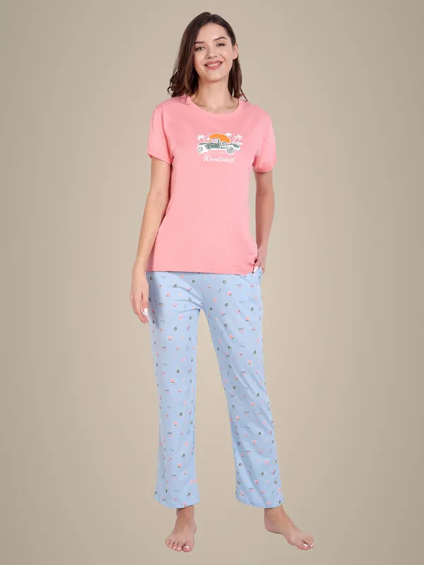 Coral_Wanderlust_Cotton_Full_Pants_For_Women