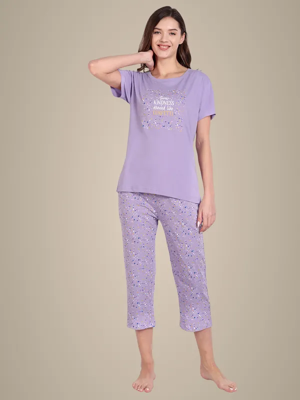 Lavender_Confetti_Cotton_Capri_Set_For_Women