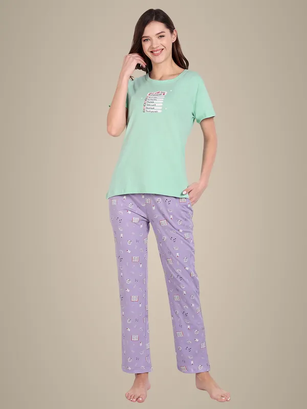 Green_Self_Care_Cotton_Full_Pants_Set_For_Women