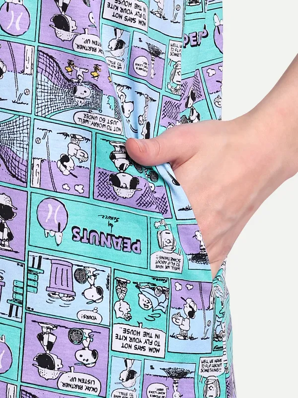 Multicolor_Comic_Strip_Aop_Cotton_Night-Shirt_For_Women
