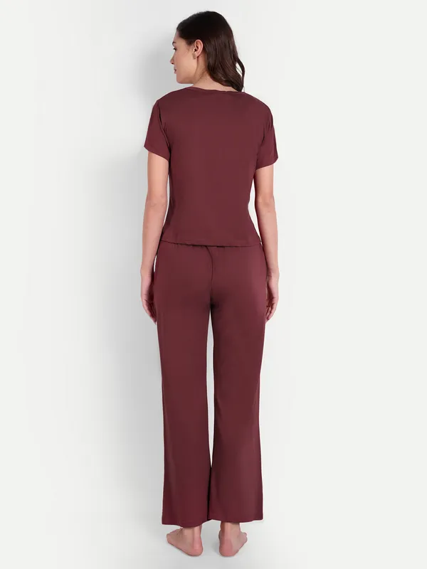 Burgundy_I_Am_Printed_Cotton_Co-Ord_Sets_For_Women