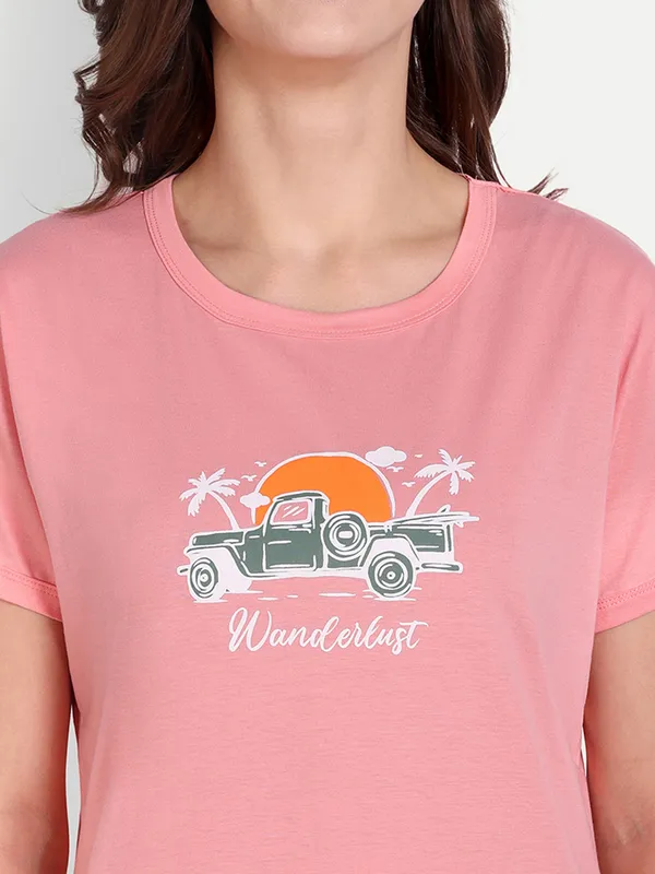 Coral_Wanderlust_Cotton_Shorts_Set_For_Women