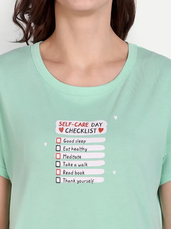 Green_Self_Care_Cotton_Shorts_Set_For_Women