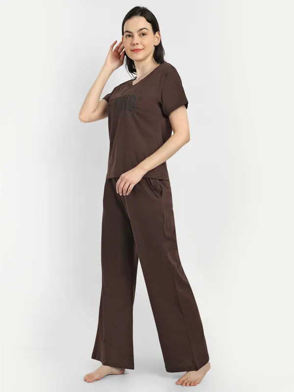 Brown_Be-Kind_Cotton_Co-Ord_Set_For_Women