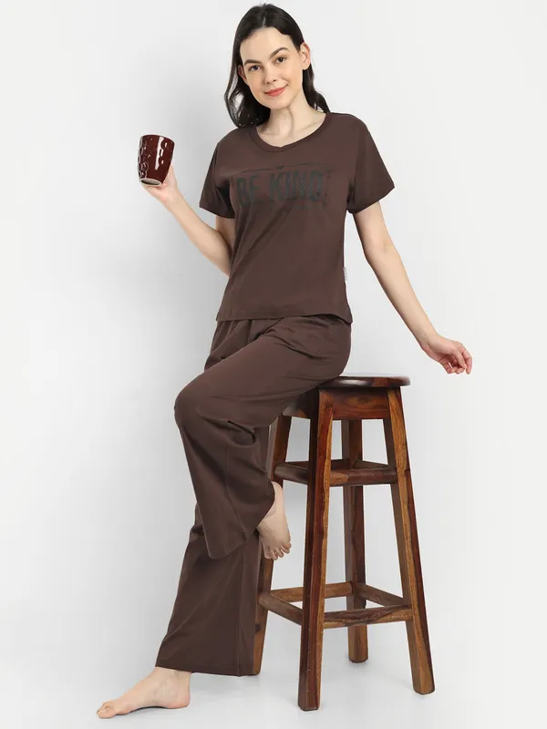 Brown_Be-Kind_Cotton_Co-Ord_Set_For_Women