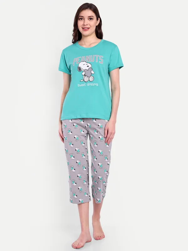 Green_Peanut_Sweet_Dream_Cotton_Capri_Sets_For_Women
