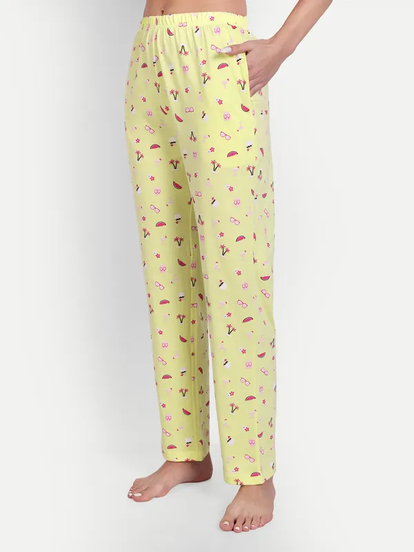 Coral_Vacay_Cotton_Full_Pants_Set_For_Women