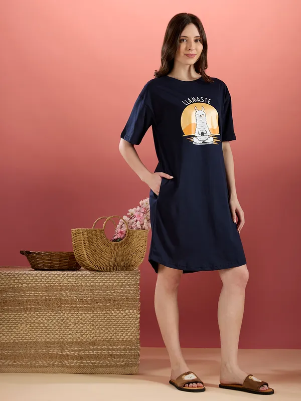 LAMA_NAVY_NIGHT_SHIRT