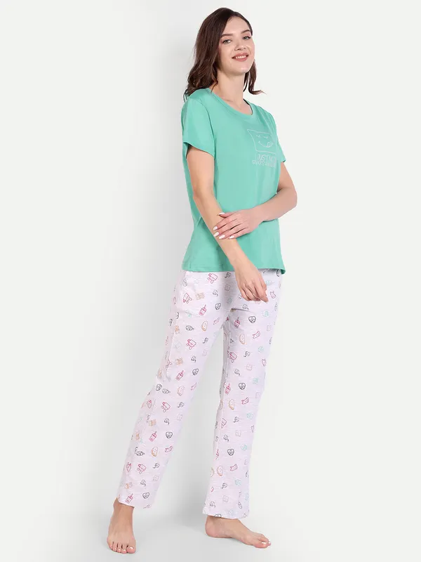 Green_Nap_And_Snack_Cotton_Full_Pants_For_Women