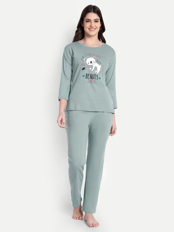 Green_Koala_Cotton_Co-Ord_Set_For_Women