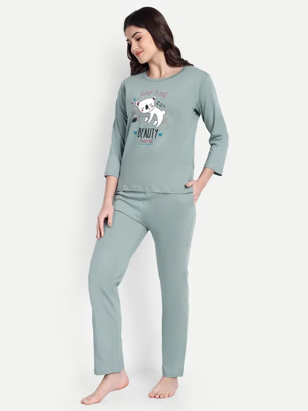 Green_Koala_Cotton_Co-Ord_Set_For_Women