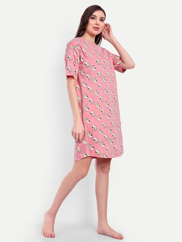 Pink_Peanut_Sweet_Dream_Aop_Cotton_Night-Shirt_For_Women