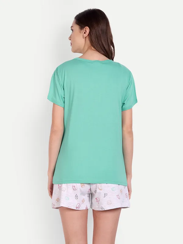 Green_Nap_And_Snack_Cotton_Shorts_For_Women