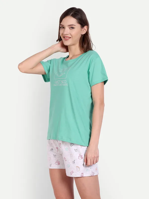 Green_Nap_And_Snack_Cotton_Shorts_For_Women
