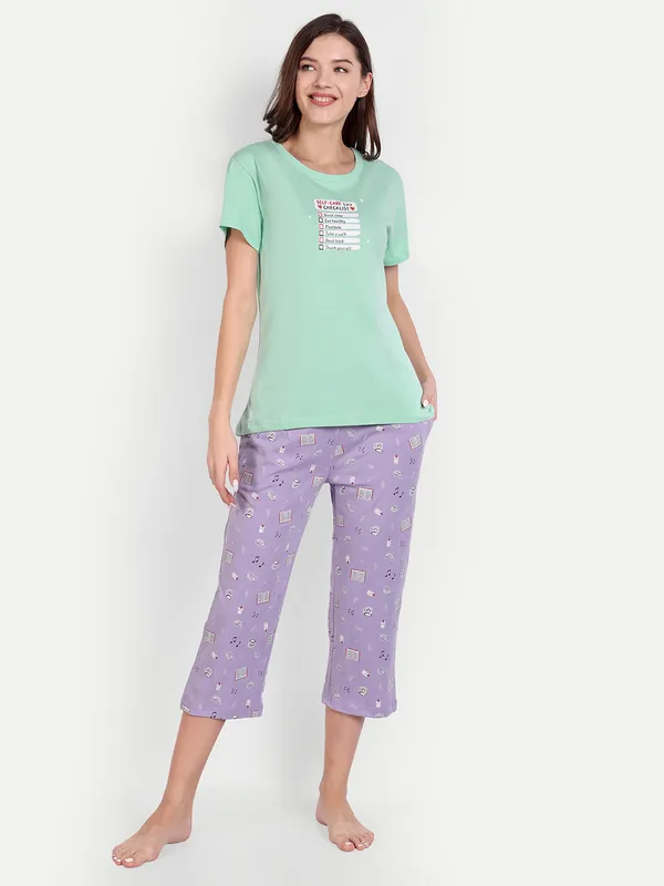 Green_Self_Care_Cotton_Capri_Set_For_Women