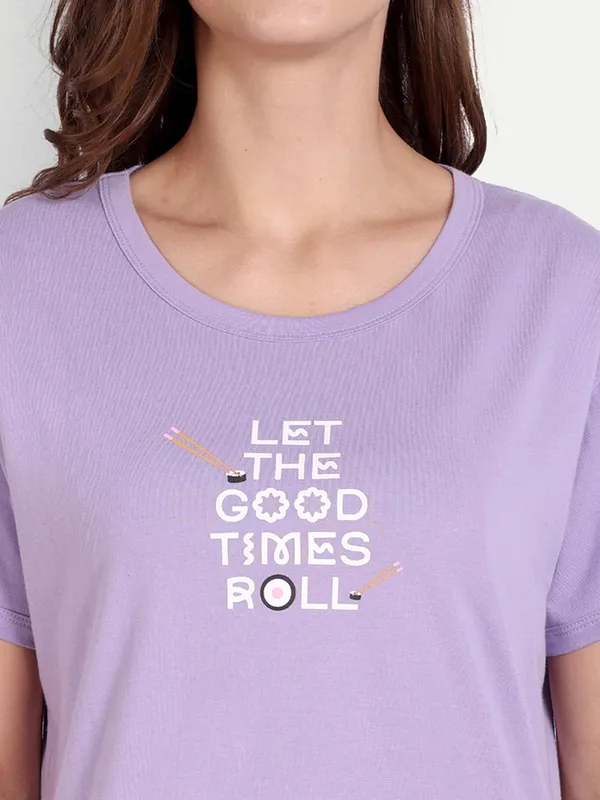 Lavender_Sushi_Cotton_Capri_Set_For_Women