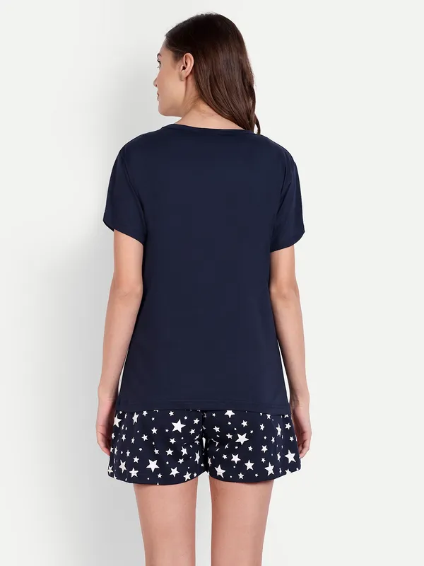 Navy_Blue_Let_Me_Sleep_Cotton_Shorts_Set_For_Women