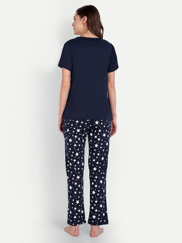 Navy_Blue_Let_Me_Sleep_Cotton_Full_Pants_Set_For_Women