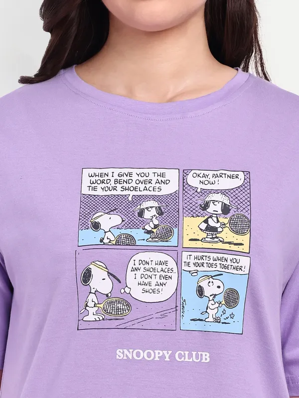 Multicolor_Comic_Strip_Aop_Night-Shirt_&_Comic_Strip_Cotton_T-Shirt_Night-Shirt_For_Women