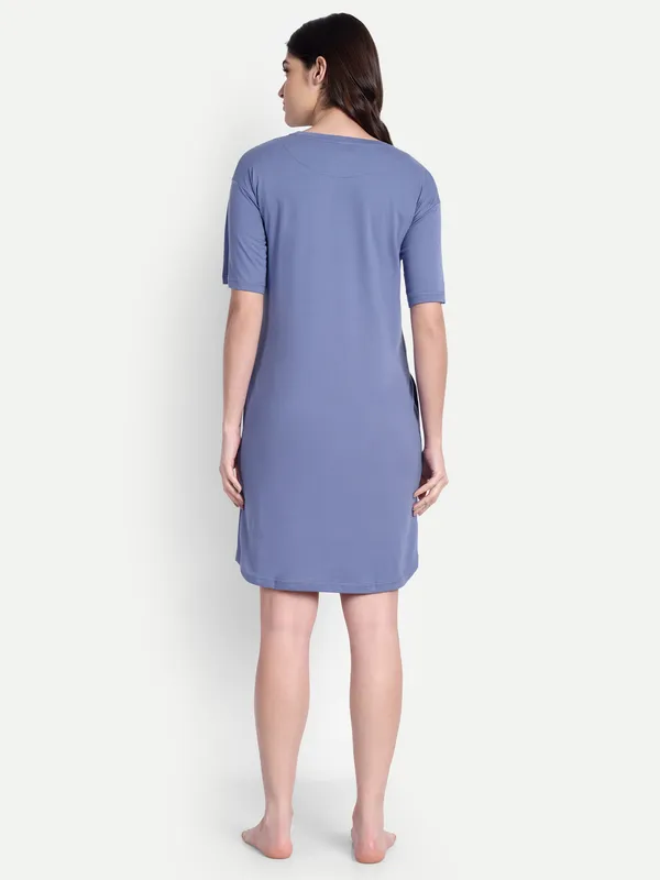 Blue_Be_Kind_Cotton_Night-Shirt_For_Women