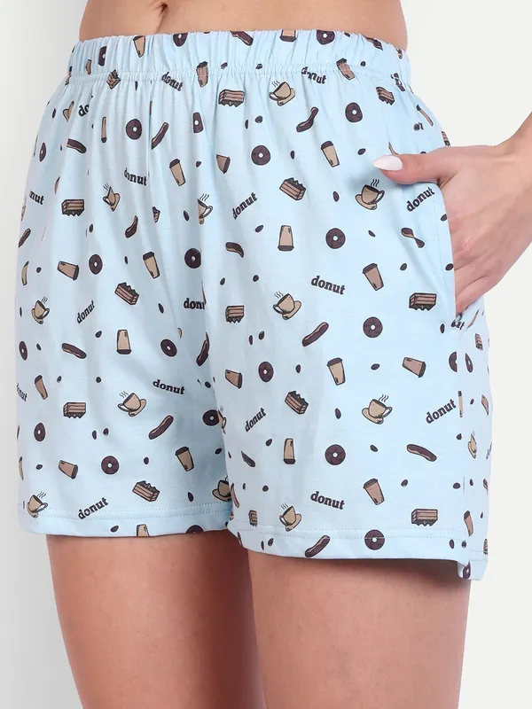 Maroon_Donut_Cotton_Short_Sets_For_Women