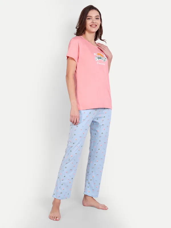 Coral_Wanderlust_Cotton_Full_Pants_For_Women