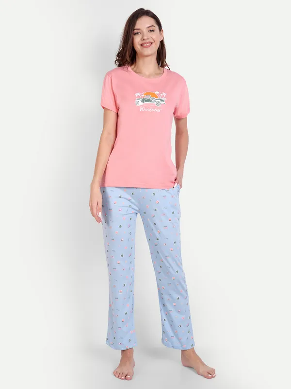 Coral_Wanderlust_Cotton_Full_Pants_For_Women