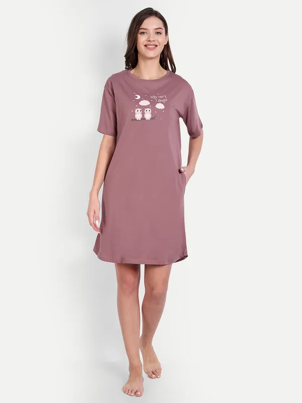 Pink_Owl_Sleep_Shirt_For_Women