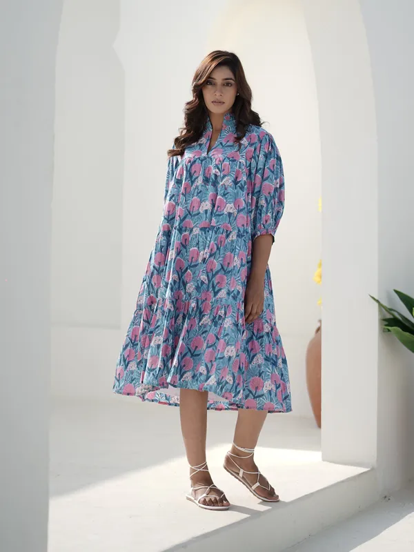 Evelyn_Hand_Block_Printed_Midi_Dress