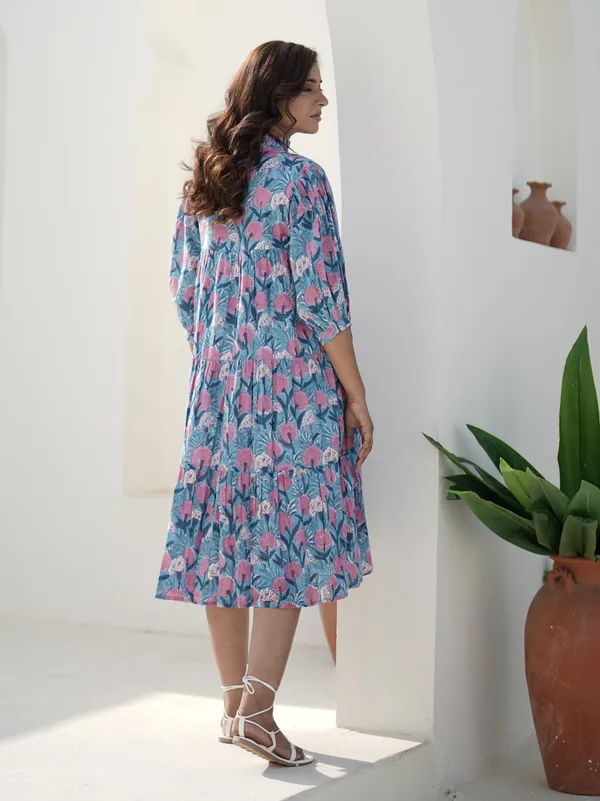 Evelyn_Hand_Block_Printed_Midi_Dress