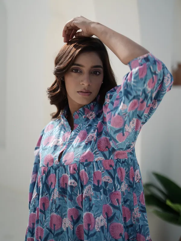 Evelyn_Hand_Block_Printed_Midi_Dress