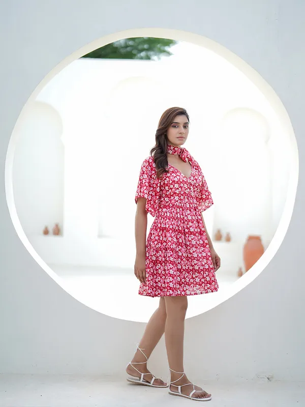 Zinnia_Hand_Block_Printed_Bloom_Mini_Dress