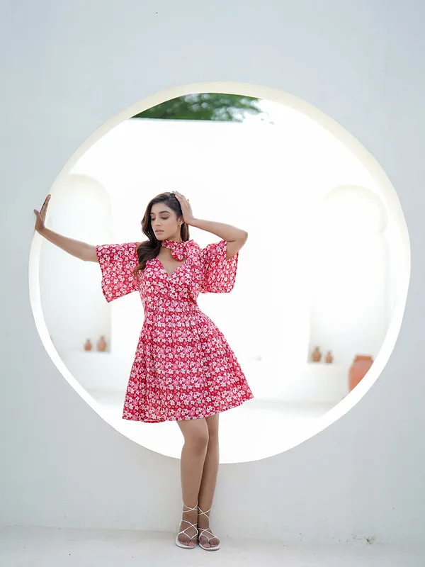 Zinnia_Hand_Block_Printed_Bloom_Mini_Dress