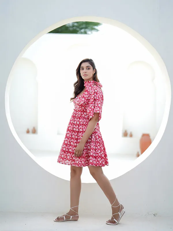 Zinnia_Hand_Block_Printed_Bloom_Mini_Dress