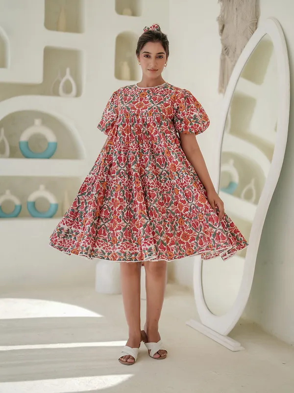 Anemone_Hand_Block_Printed_Smocked_Dress
