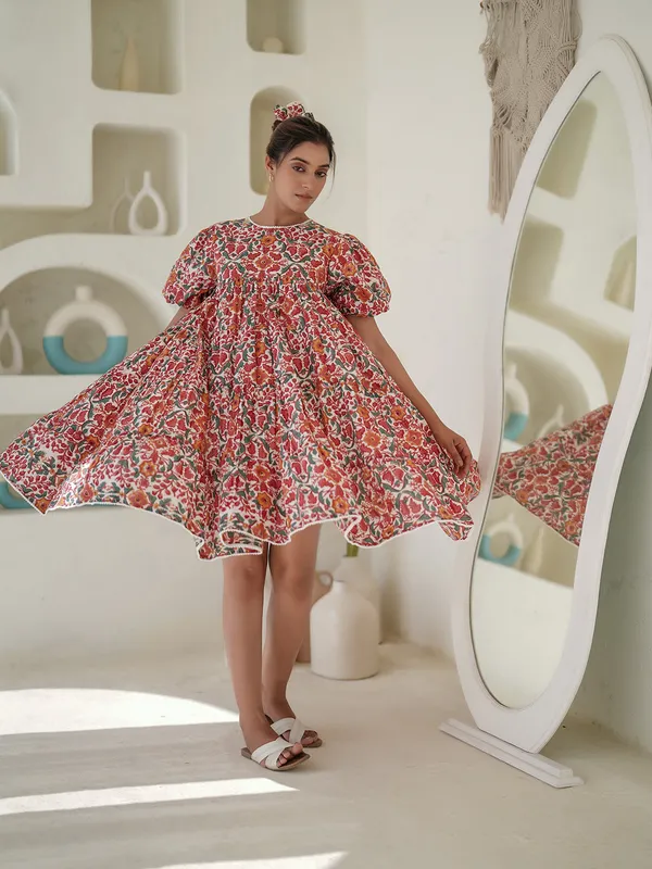 Anemone_Hand_Block_Printed_Smocked_Dress