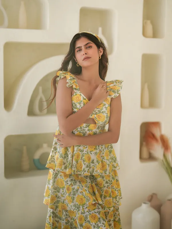 Azalia_Hand_block_Printed_Tiered_Dress