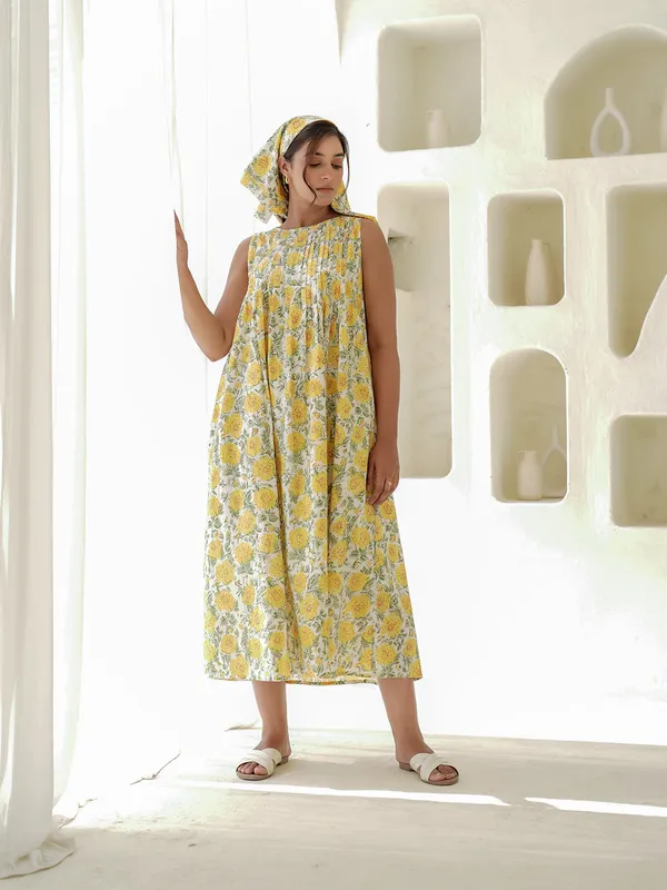 Peony_Hand_Block_Printed_Maxi_Dress