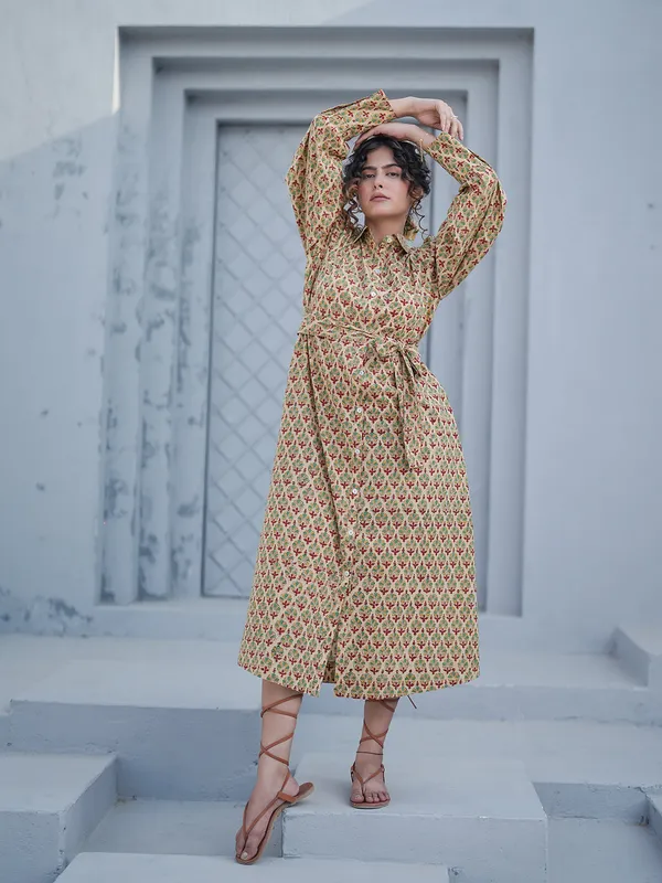Caterina_Hand_block_Printed_Shirt_Dress