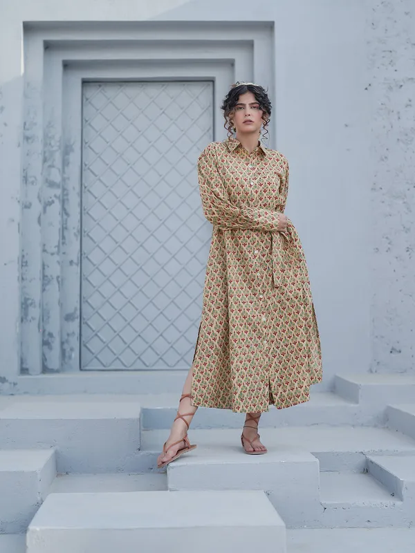 Caterina_Hand_block_Printed_Shirt_Dress