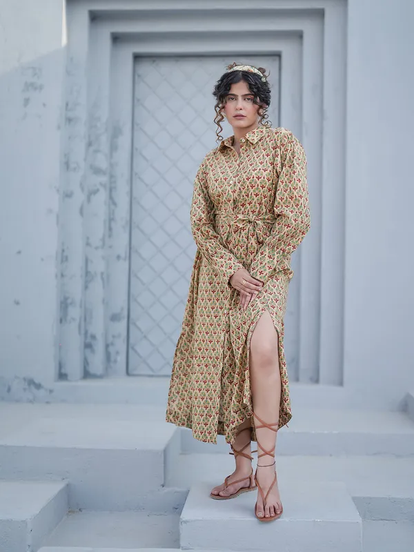 Caterina_Hand_block_Printed_Shirt_Dress