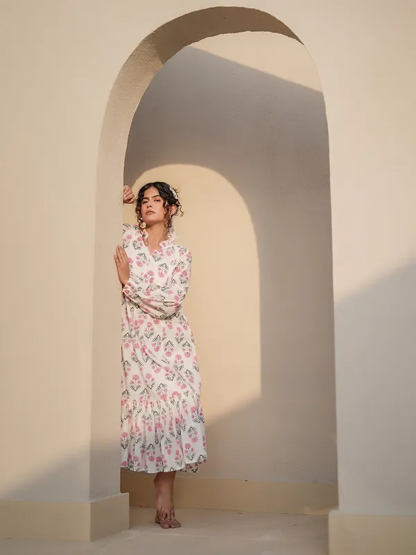 Elena_Hand_Block_Printed_Floral_Ruffle_Dress