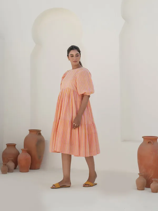 Emilia_Sunset_Stripe_Hand_Block_Printed_Tier_Dress