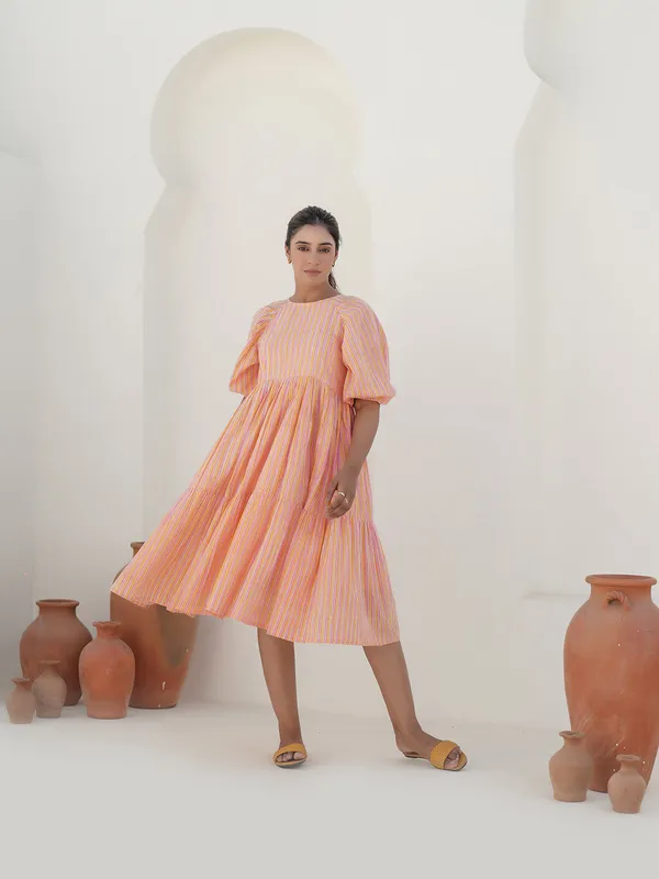 Emilia_Sunset_Stripe_Hand_Block_Printed_Tier_Dress