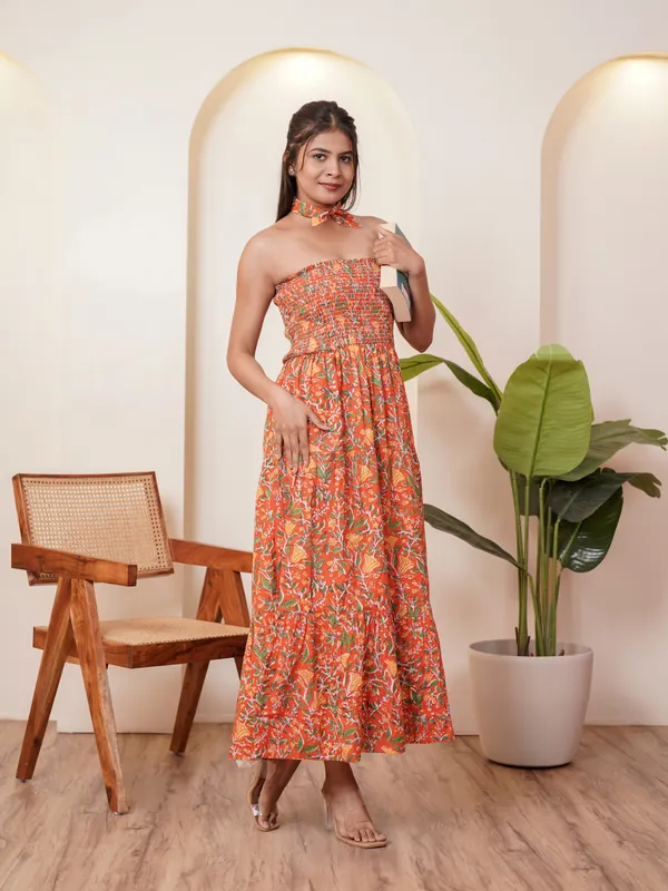 Celenia_Hand_block_Printed_Floral_Long_Dress